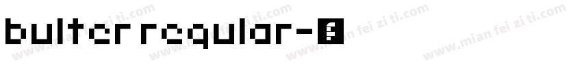 bulter regular字体转换